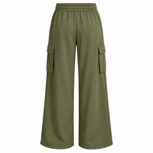 Pantalones Palazzo Anchos Beige para Mujer, Estilo Casual, Deportivo, para el Tiempo Libre, con Cordón Ajustable, Proveedor de Ropa Personalizada - Product Image 2