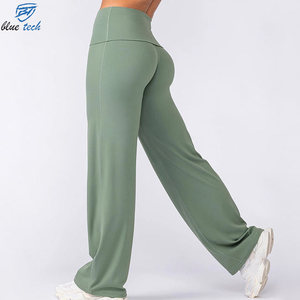 Custom Logo Women's <b>Flare</b> Yoga <b>Legging</b> High Rise Athletic Workout Fitness Lounge Trousers Manufacturer OEM Services - Product Image 4