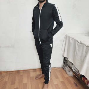 Ensemble de survêtement deux pièces pour homme, en molleton de laine écologique, respirant, à taille élastique, motif pierre 100% - Product Image 6