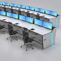 Solution de bureau modulaire pour poste de travail de salle de contrôle, table de centre de commande réglable en hauteur