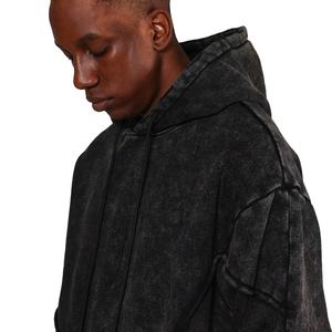 Custom Men's Boxy Fit Hoodie Oversize Design High-Weight 100% Cotton Washed Technique Streetwear Blank Pullover for <b>Winter</b> Solid - Product Image 3