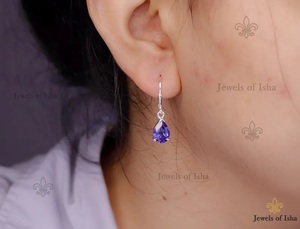 เครื่องประดับที่ดี14K สีเหลืองทอง925เงินสเตอร์ลิงต่างหูชุบโรเดียม-ของขวัญสำหรับงานเลี้ยง - Product Image 3