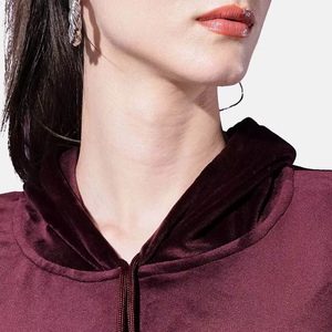 Autumn 2 Piece Velour Set Crop <b>Top</b> Velvet pink Hoodie Two Piece Pants Jogging Set Velour Tracksuit for Women Hoodie Track Suit - Product Image 6