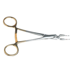Pince de maintien de couronnes KERAMOGRIP, manche doré 145 mm, acier inoxydable, instrument de laboratoire dentaire - Product Image 1