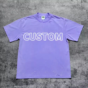 Custom <b>Logo</b> Oversize Washed Cotton T Shirt for Man Oversized Crew Neck Blank Tee Wholesale Oversized Short Sleeve T-shirt - Product Image 6