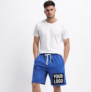 New Custom Men's Cotton Shorts Drawstring Gym Training Casual Sweat Shorts Streetwear Running Athletic Shorts For Men - Product Image 1