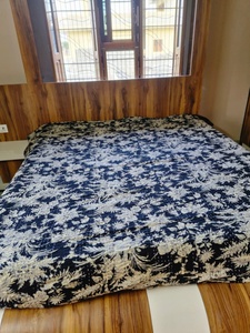 Floral Kantha <b>Quilt</b> <b>Indian</b> Bohemian Handmade Eco-Friendly Reversible Cotton Throw (Rajasthan 108x90 Inch) - Product Image 1