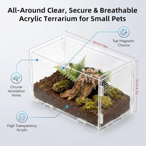Boîte d'élevage magnétique en acrylique multi-tailles pour araignées sauteuses, reptiles, insectes et lézards - Product Image 3