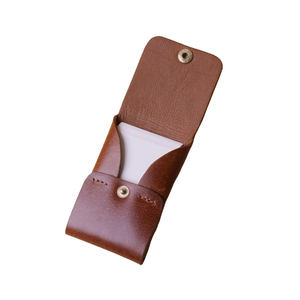 Cartera de Cuero Genuino Marrón, Impermeable, con Bloqueo RFID, Multiusos, para Tarjetas de Crédito y Pasaporte, con Logotipo Personalizado, Estilo Vintage - Product Image 3