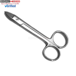 กรรไกรสแตนเลสแบบตรง 6 คู่ ยี่ห้อ Crown Beebee ขนาด 4.25 นิ้ว สำหรับงานผ่าตัดทางทันตกรรม ตัดเนื้อเยื่อละเอียด ใช้ในคลินิก - Product Image 2