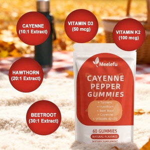 סוכריות גומי תמצית פלפל קאיין OEM/ODM, תוסף פלפל קאיין תומך במערכת הלב וכלי הדם, בלב ובדם - Product Image 1
