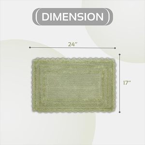 Alfombra de Baño con Diseño a Cuadros, Absorbente, Lavable a Máquina, de Microfibra con Base de TPR - Product Image 5