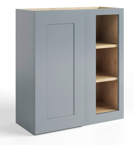 WBC2730 Wall Gray Shaker Blind <b>Corner</b> Kitchen <b>Cabinet</b> RTA - Product Image 1