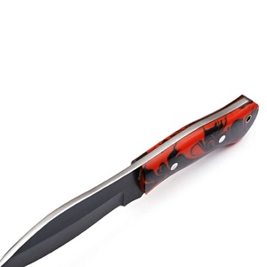 Cuchillo Táctico de Caza y Supervivencia de Acero Inoxidable con Mango de Madera Paka, Multifuncional para Exteriores, Venta al por Mayor OEM B2B OBM - Product Image 3