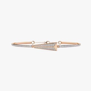 Wholesale Custom Simple Triangle Cross Moissanite <b>Gold</b> <b>Rose</b> <b>Gold</b> for Certified 18K <b>Gold</b> Plated Party Bracelet - Product Image 2