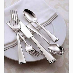 Juego de cubiertos metálicos de lujo con tenedor, cuchara y cuchillo para hotel, restaurante, hogar, mesa de comedor, elegante juego de cubiertos. - Product Image 2
