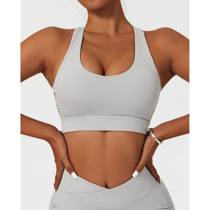 Sujetador Deportivo de Yoga para Mujer, Sin Costuras, de Alta Sujeción, para Gimnasio, Entrenamiento, Top Corto, Transpirable, de Secado Rápido, Ropa Deportiva para Mujer - Product Image 1