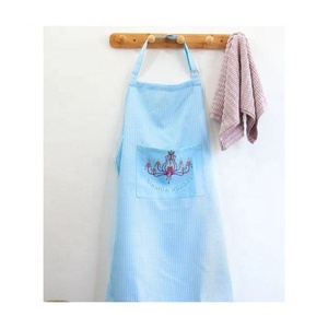2026 Dotted Cotton Linen Grey and White Pattern Embroidered Kitchen Unisex Dinner Party Cooking <b>Funny</b> Pinafore Cleaning <b>Aprons</b> - Product Image 6