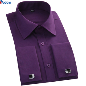 Camisas de Vestir Casuales Personalizadas para Hombre, Antiarrugas, con Estampado de Serigrafía, de Poliéster/Algodón, Cuello Clásico, Manga Larga - Product Image 1