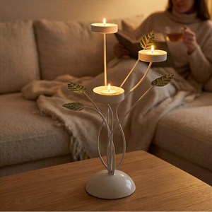 Handmade Metal Tree <b>Candle</b> Holder Centerpiece Rustic Iron Home Decor - <b>Large</b> Size - Product Image 3
