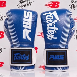 Gants de boxe en cuir véritable, couleur violet et blanc, Fairtex, gants de boxe d'entraînement professionnels, best-sellers, haute performance - Product Image 3