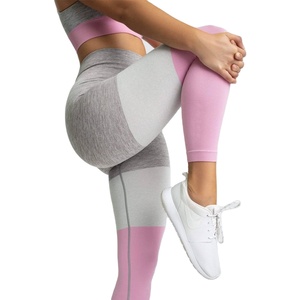 Haute qualité personnalisé Gym Fitness deux pièces ensemble femmes entraînement Yoga Leggings avec taille élastique fermeture Offres Spéciales - Product Image 2