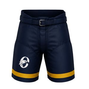 Navy Gold Ice Hockey Set for Men Jersey Shorts Socks Gloves Professional Team Uniform Breathable <b>Athletic</b> Match Training Wear - Product Image 3