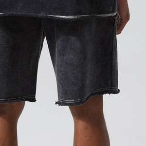 Summer Custom <b>Patch</b> Logo High Quality Vintage Manufacturer 100% Cotton <b>Men</b> Acid Wash <b>Shorts</b> For Sale - Product Image 6