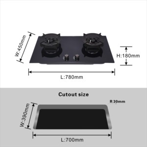 Precio directo de fábrica Cocina Gas Hob Dos quemadores Cocina Gas Hob 2 quemador Construido en estufa de gas - Product Image 2