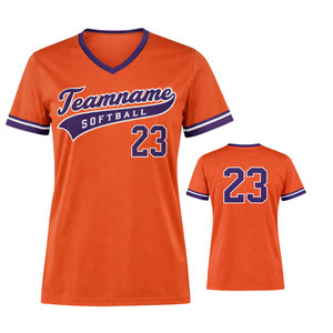 Maillot de softball premium pour femme 100 % polyester respirant à séchage rapide à manches courtes pour l'été - Product Image 1