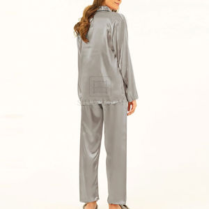 Pijamas de alta calidad para mujer, ropa de dormir de algodón al por mayor, pijamas largos transpirables. - Product Image 5