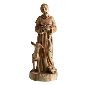 Statua di San Francesco da 24,5 Pollici con Mangiatoia per Uccelli Integrata, Scultura Religiosa da Giardino per Uso Esterno - Product Image 2