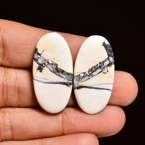 อัญมณีคริสตัลขัดเงาแบบคู่อัญมณีจาก maligano Jasper อัญมณีอัญมณีหลวม - Product Image 2