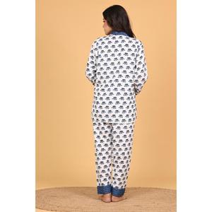 Ensemble de pyjama décontracté pour femmes, imprimé floral, en crêpe de polyester respirant, manches longues, confortable pour l'été et l'automne, vêtements de détente pour dormir - Product Image 6