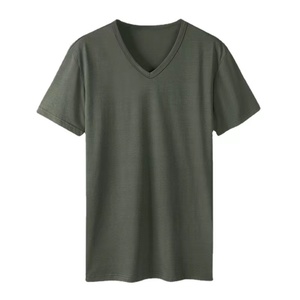 Camiseta Deportiva Personalizada para Hombre con Cuello en V, de Secado Rápido, Algodón y Poliéster, Manga Corta, Tejido de Punto, Logotipo de Alta Calidad, OEM, Venta al Por Mayor, Corte Regular - Product Image 4