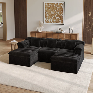 COMPRESSION <b>SOFA</b> Living Room Modern MD15 Linen Fabric Sectional <b>Sofa</b> OEM brand name High Density Sponge - Product Image 5
