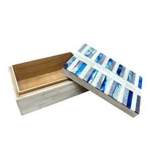 Luxury Abstract Bone Inlay Jewelry <b>Box</b> Handmade Black & White Wooden Organizer Case for Jewelry, Accessories, <b>Keepsakes</b> - Product Image 2