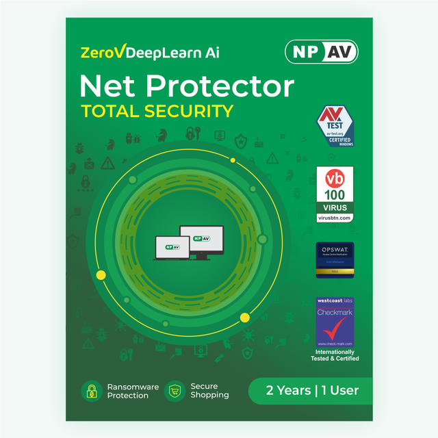 Net Protector Antivirus Total Security 2026 2 Year-1 PC ZeroVDeepLearn AI for BIZ SECURE LABS (In Stock Email Delivery 1