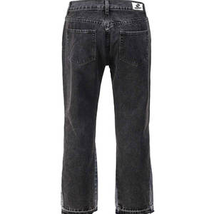 Vaqueros Rectos Personalizados para Hombre, Estilo Vintage, Lavado, con Parches, Retro, Vaquero, Transpirables - Product Image 2