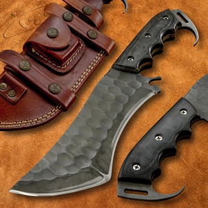 Couteau Tracker G10 en acier allié 12C27 de qualité industrielle, fait main, lame pleine longueur, lame droite, facile à transporter, pour la survie en milieu sauvage - Product Image 1