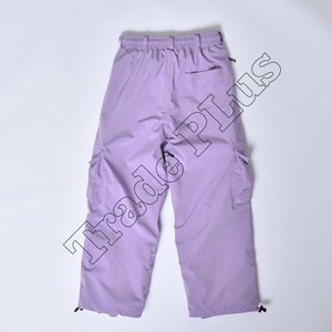 New Stylish Purple Snow Pants featuring Waterproof Fabric Elastic Waist Fit Winter Insulation and Adjustable Hem <b>Toggles</b> - Product Image 2