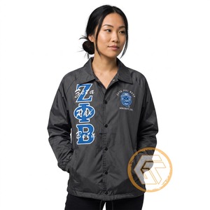 Chaqueta de Invierno GREEK TREASURES con Logotipo Personalizado de la Hermandad Zeta Phi Beta para Mujer, Bordada, Transpirable, con Forro de Poliéster y Seda - Product Image 2