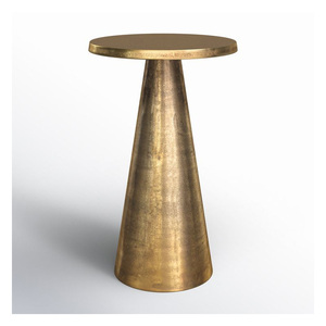 Table d'appoint décorative avec cadre en aluminium et plateau en verre trempé, meuble d'appoint moderne - Product Image 5