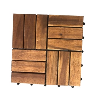 Dalles de terrasse en bois d'acacia de haute qualité, antidérapantes, à clic, faciles à installer, 310*310*24 mm, pour balcon, terrasse, jardin, emboîtables T12A2 - Product Image 1