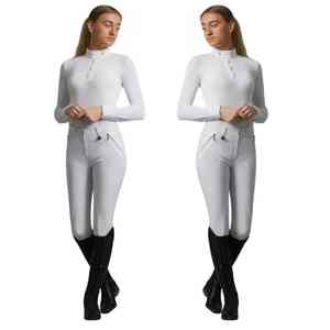 Vêtements d'équitation de haute qualité, manches longues, design OEM, vêtements de sport, chemises de concours d'équitation pour femmes - Product Image 5