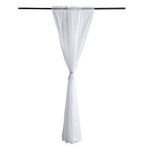 84-Inch <b>Long</b> Sheer White <b>Curtains</b> 2-Panel Set with Dual Rod Pocket Installation 100% Polyethylene Hotel Use Sheer <b>Curtains</b> - Product Image 4