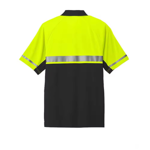 T-shirt de travail homme bicolore à manches courtes et bandes réfléchissantes, polo de sécurité – Vente chaude à prix abordable - Product Image 5