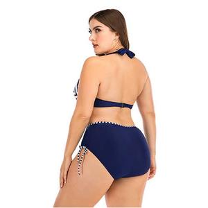 Conjunto de Bikini para Mujer con Tirantes Ajustables, Copas Suaves, Braguita de Cobertura Completa, Impermeable, de Secado Rápido, Anti-UV, Cómodo, Estampado - Product Image 5