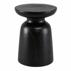 Niwara Bisoepo Solid Suar Wood Mushroom Accent Stool Black Rustic Design Premium Quality Handcrafted Durable Entry Apartment - Product Image 2