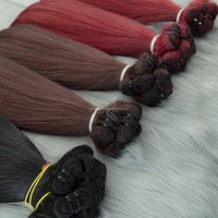 Paiement pratique pour les cheveux vierges de salon 3 faisceaux de cheveux fins vietnamiens bruts à double trame Style Fumi teint